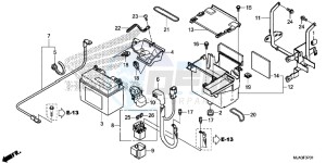 VT750C2SD UK - (E) drawing BATTERY (VT750C2S/CS)