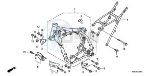 CRF150R9 Australia - (U) drawing FRAME BODY