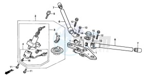 NSR50R drawing HANDLE PIPE/TOP BRIDGE