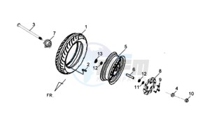 ORBIT II 50 TS L1-L6 drawing FRONT WHEEL