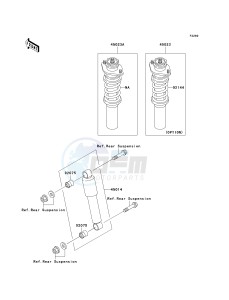 KAF 620 H [MULE 3010 4X4 HARDWOODS GREEN HD] (H6F-H8F) H8F drawing SHOCK ABSORBER-- S- -