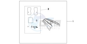 CB600F39 UK - (E / MKH ST) drawing REAR SEAT COWL PEARL COOL WHITE