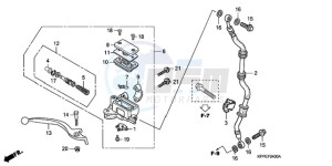 CBR125RWA Australia - (U / BLA) drawing FR. BRAKE MASTER CYLINDER