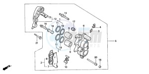 CRM75R drawing FRONT BRAKE CALIPER