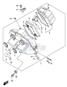 GSX-250RA drawing AIR CLEANER