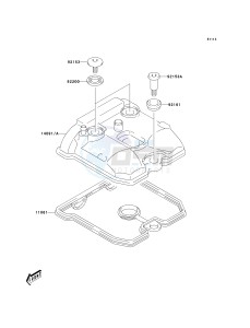 KSF 400 A [KFX400) (A1-A3) [KFX400) drawing CYLINDER HEAD COVER