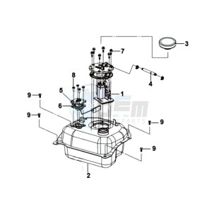 FIDDLE III 125I L5-L6 drawing GAS TANK -  PETROL VALVE