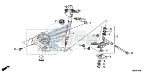 TRX420FM1E TRX420 Europe Direct - (ED) drawing STEERING SHAFT