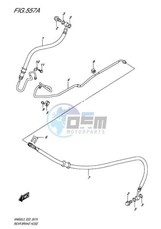 REAR BRAKE HOSE