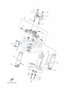 XSR700 MTM690D (BCN1) drawing STEERING