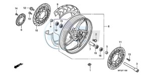 CB600FAA Europe Direct - (ED / ABS) drawing FRONT WHEEL