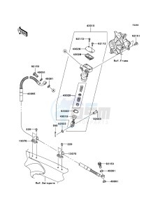 KX250F KX250YBF EU drawing Rear Master Cylinder