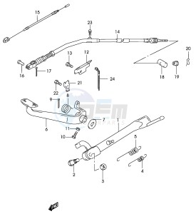 GZ125 (P4) drawing STAND - REAR BRAKE