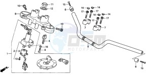 NTV650 drawing HANDLE PIPE/TOP BRIDGE (NTV650P)