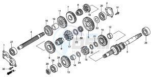 GL1500C F6C drawing TRANSMISSION