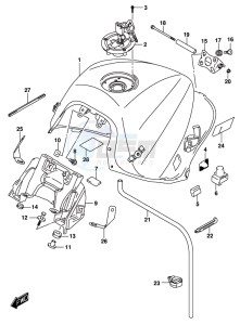 GSX-S1000 A drawing FUEL TANK (GSX-S1000AZL8 E21)