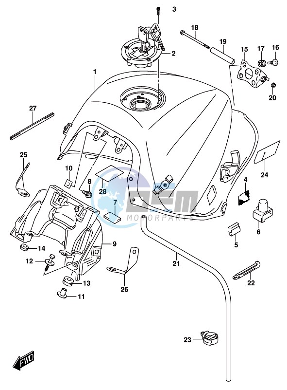 FUEL TANK (GSX-S1000AZL8 E21)