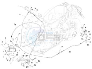 GTS 300 ie Super (EMEA, APAC) (AU, HK, IN, IT, J, SG, TW, UK) drawing Brakes pipes - Calipers (ABS)