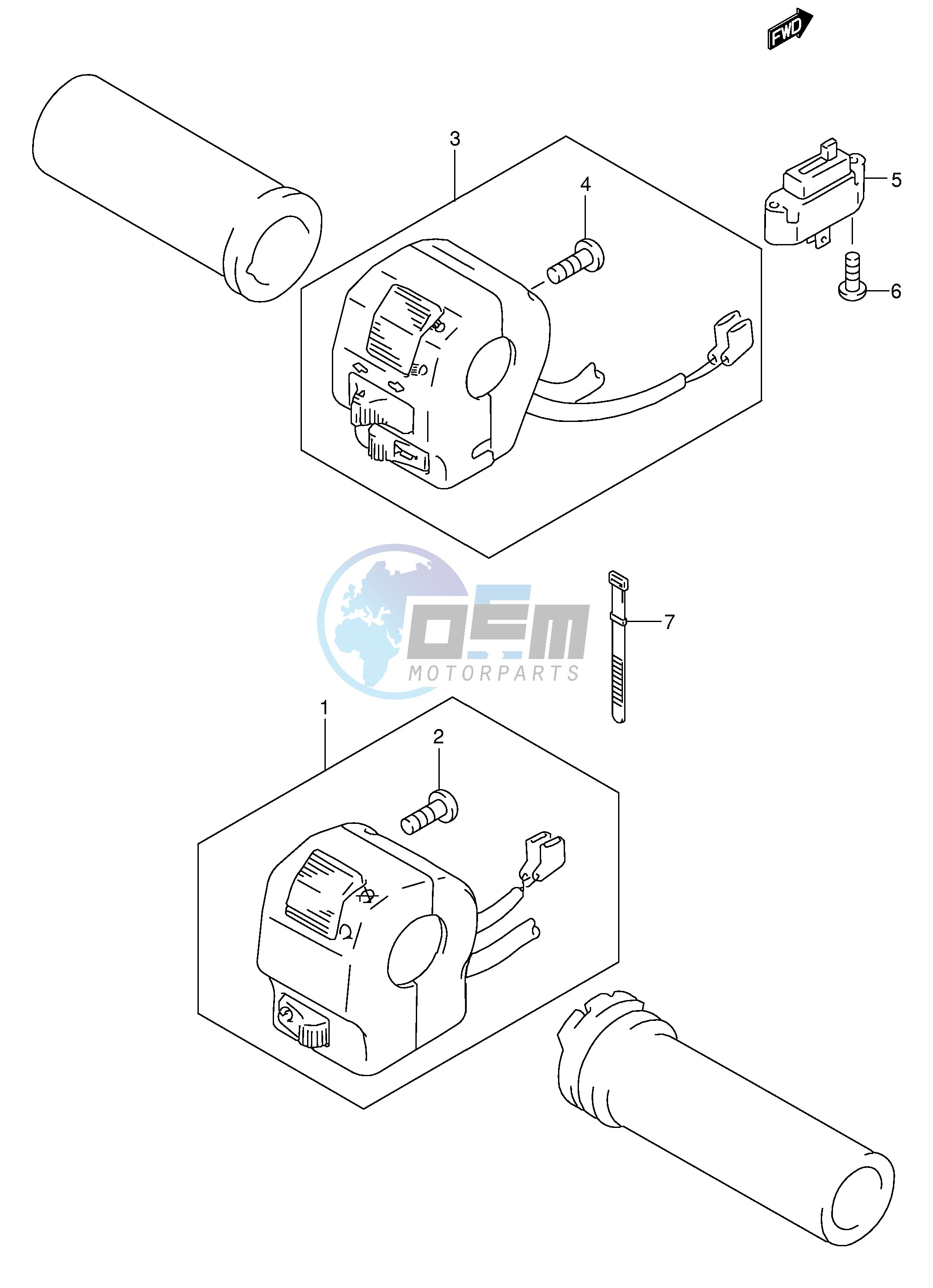 HANDLE SWITCH (MODEL K1 K2 K3)