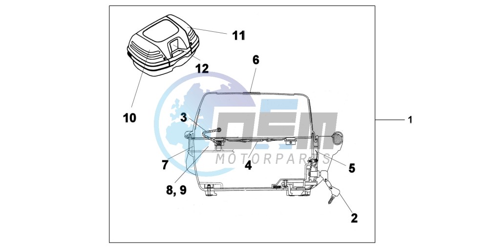 TOP BOX 45L UNPAINTED