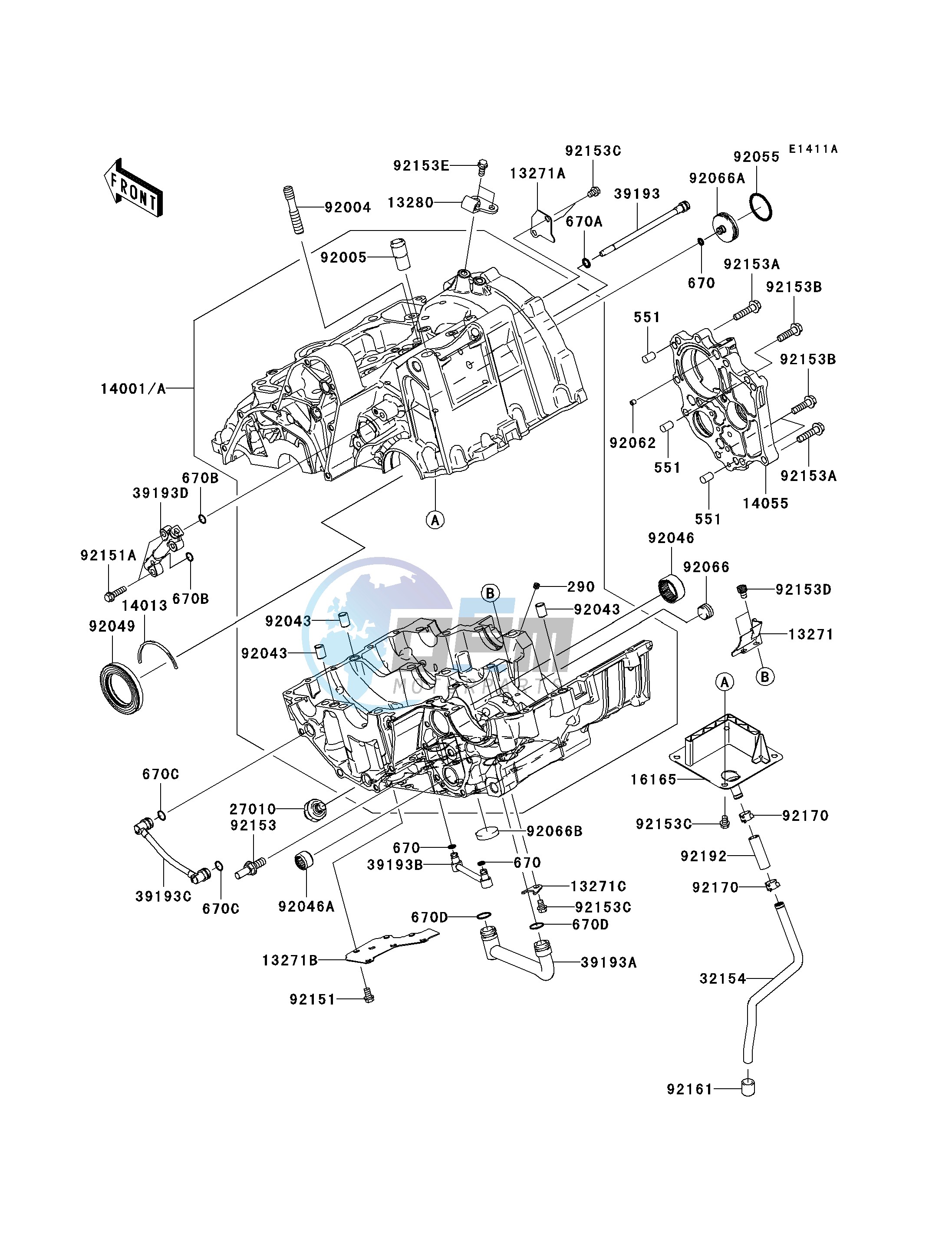 CRANKCASE -- ER650AE057324 - - -