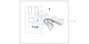 CB600F9 UK - (E / MKH) drawing REAR SEAT COWL QUASAR SILVER METALLIC