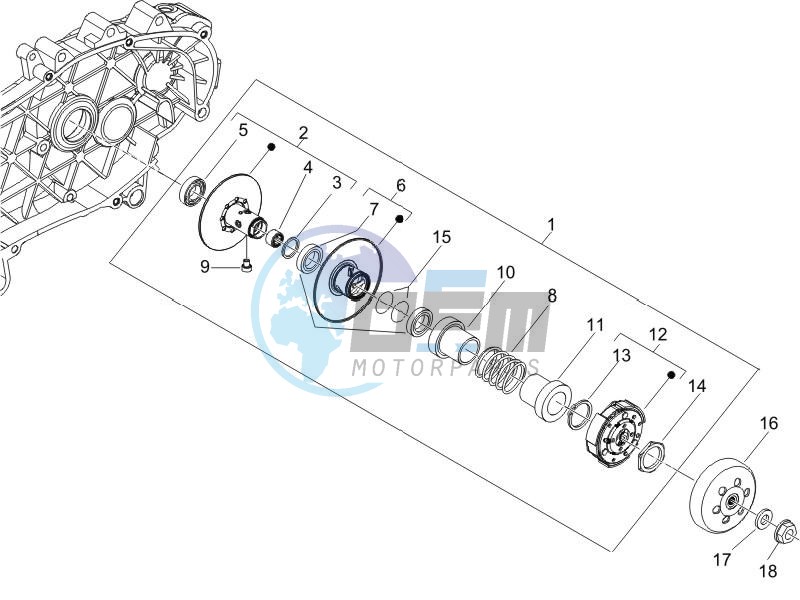 Driven pulley