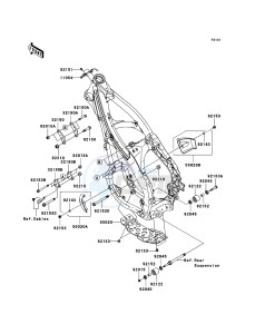 KX250F KX250T6F EU drawing Frame Fittings