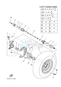 YFM700FWB KODIAK 700 KODIAK 700 HUNTER (B16N) drawing FRONT WHEEL