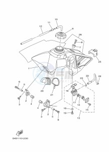 YZ85LW (B0G1) drawing FUEL TANK