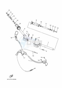 YZF250-A (B1X7) drawing STEERING HANDLE & CABLE