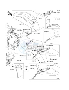 KLX 140 A [KLX140] (A8F-A9FA) A9FA drawing FENDERS