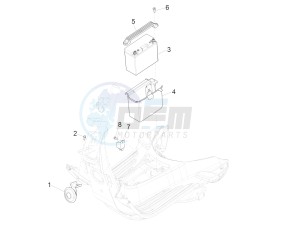 Sprint iGet 125 4T 3V ie ABS (APAC) drawing Remote control switches - Battery - Horn