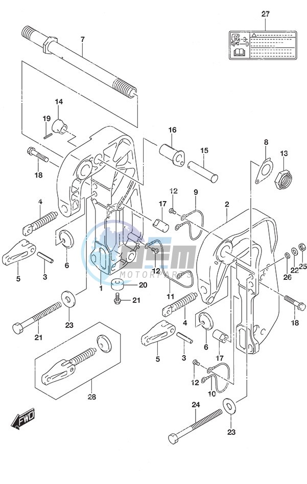 Clamp Bracket - w/Power Tilt