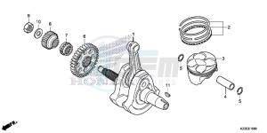 CRF250LAH CRF250LA ED drawing CRANKSHAFT/ PI STON