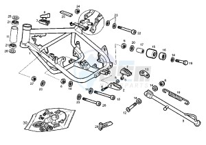 SENDA R RACER - 50 cc drawing FRAME-CENTRAL STAND