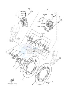 MTM850 MTM-850 XSR900 ABARTH (B90N) drawing FRONT BRAKE CALIPER