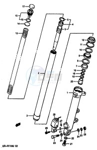 GSX-R1100 (G-H-J) drawing FRONT RH DAMPER