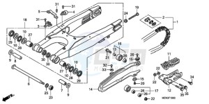 CRF450RA Europe Direct - (ED) drawing SWINGARM