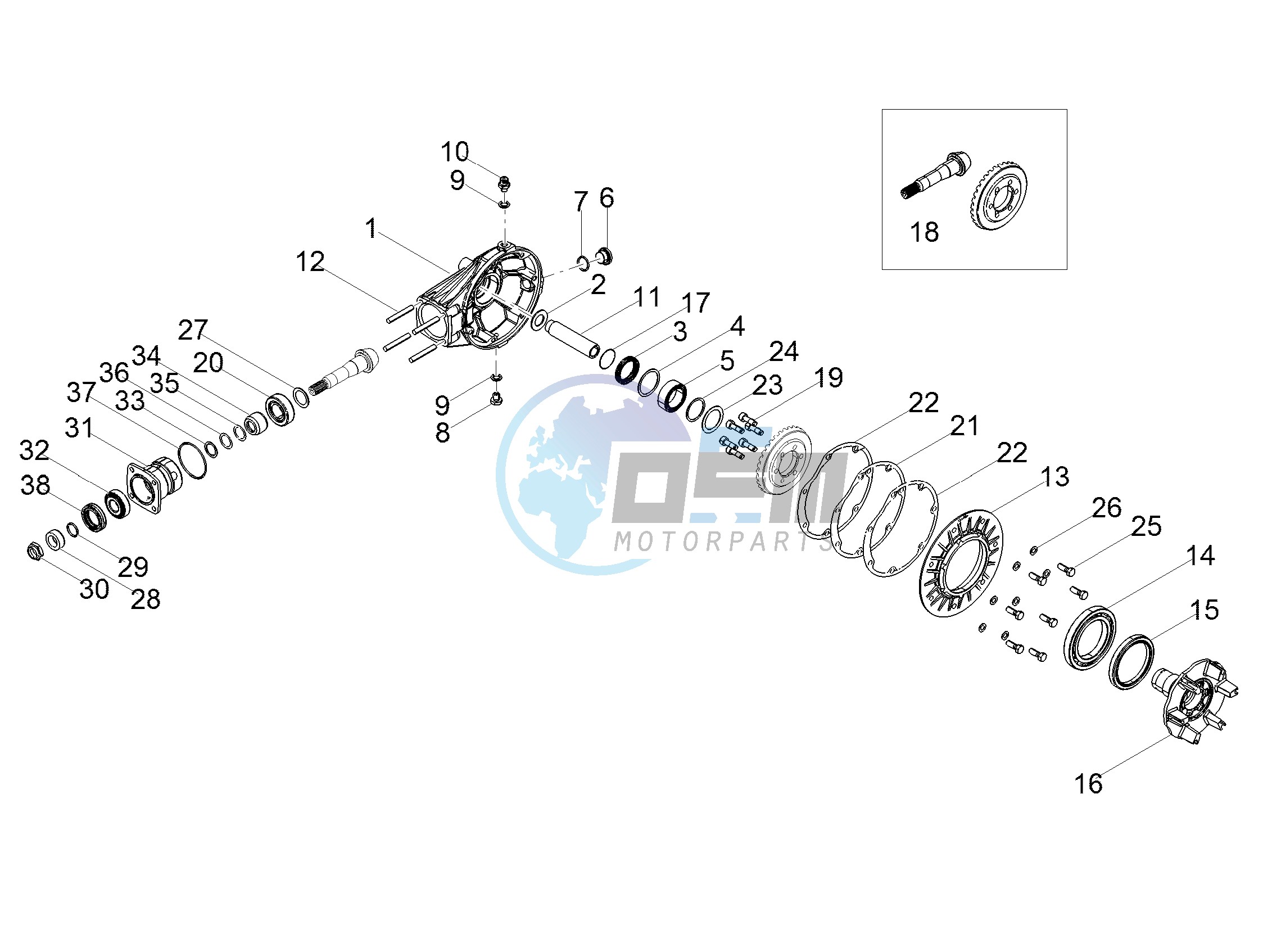 Rear transmission / Components