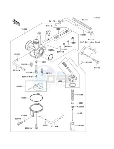 KLX 110 A (KLX110 MONSTER ENERGY) (A6F-A9FA) A7F drawing CARBURETOR -- A6F_A7F- --- CN- -