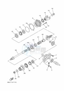 YFM450FWB KODIAK 450 (BJ5D) drawing MIDDLE DRIVE GEAR