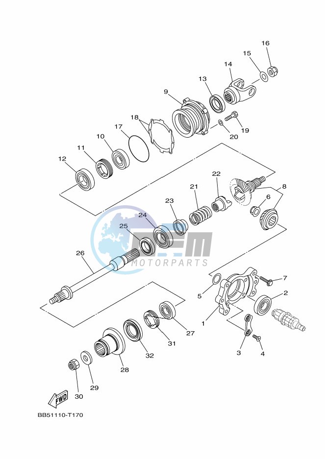 MIDDLE DRIVE GEAR