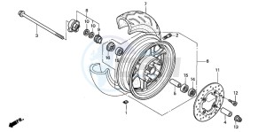 NES125 drawing FRONT WHEEL