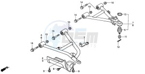 TRX350FM FOURTRAX 350 4X4ES drawing FRONT ARM (2)