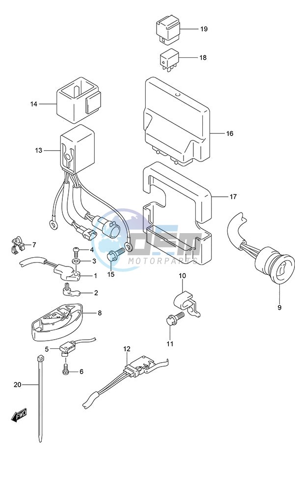 PTT Switch/Engine Control Unit (DF 250S)