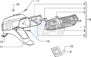 Zip 50 RST freno a disco drawing Rear tail lamp