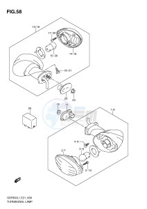 GSF650 (E21) Bandit drawing TURNSIGNAL LAMP (GSF650L1 E21)