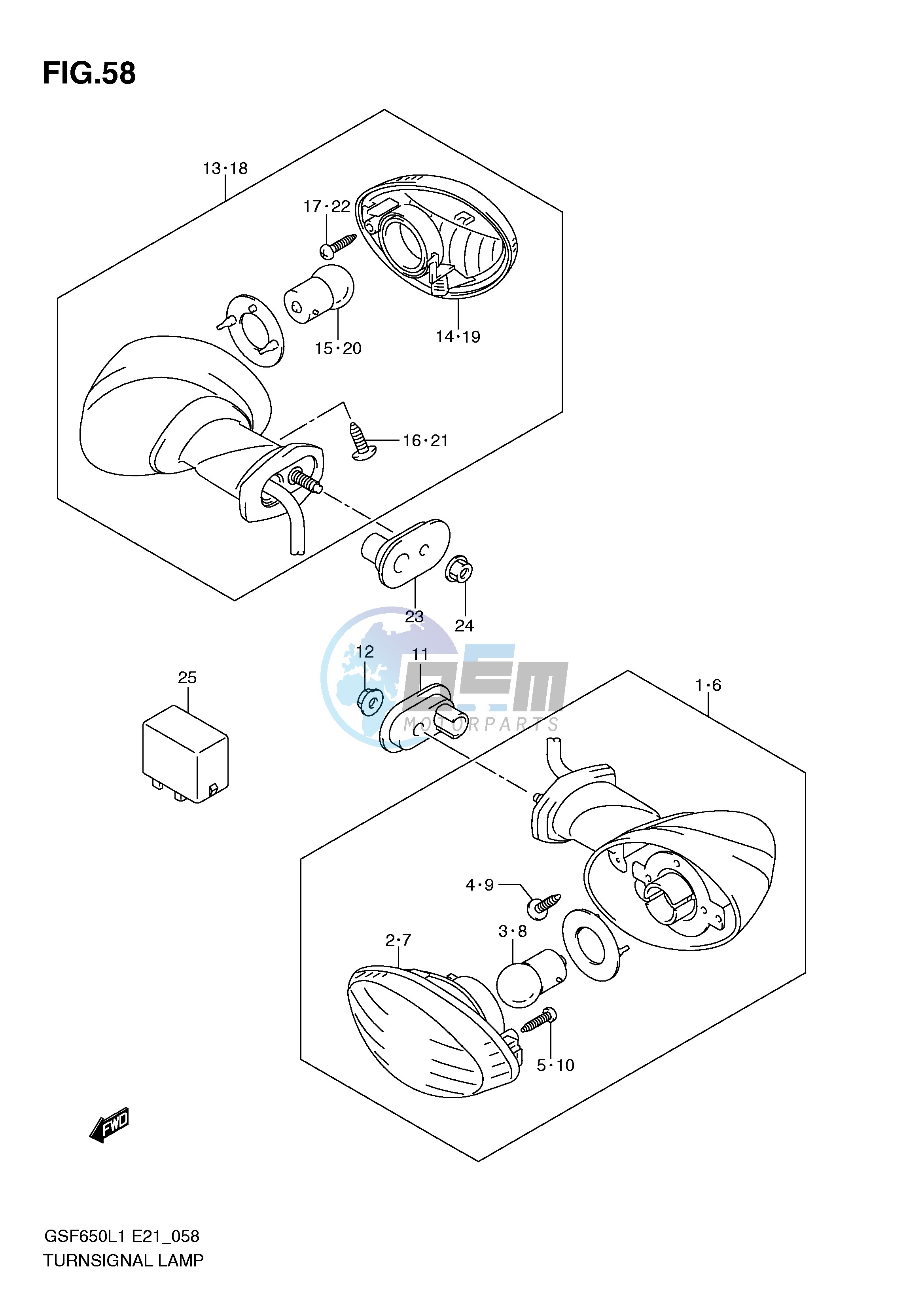 TURNSIGNAL LAMP (GSF650L1 E21)