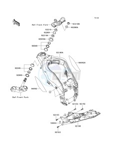 ZX 1000 D [NINJA ZX-10R] (D6F-D7FA) D7F drawing FRAME